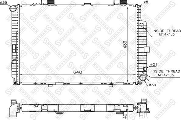 Stellox 10-25220-SX - Радиатор, охлаждане на двигателя vvparts.bg