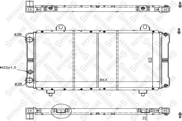 Stellox 10-25228-SX - Радиатор, охлаждане на двигателя vvparts.bg