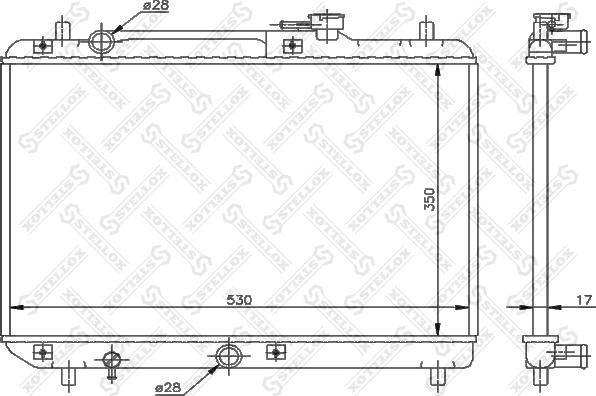 Stellox 10-25278-SX - Радиатор, охлаждане на двигателя vvparts.bg