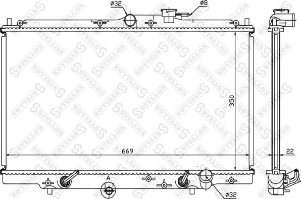 Stellox 10-25277-SX - Радиатор, охлаждане на двигателя vvparts.bg