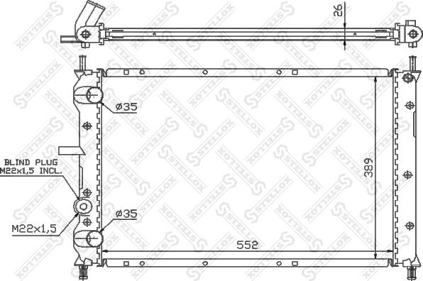 Stellox 10-25756-SX - Радиатор, охлаждане на двигателя vvparts.bg