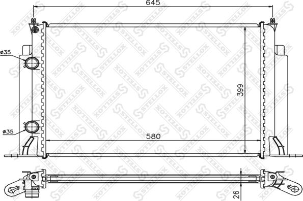 Stellox 10-25758-SX - Радиатор, охлаждане на двигателя vvparts.bg