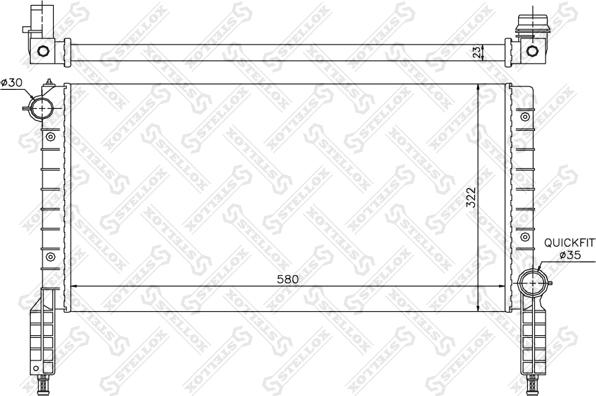 Stellox 10-25715-SX - Радиатор, охлаждане на двигателя vvparts.bg