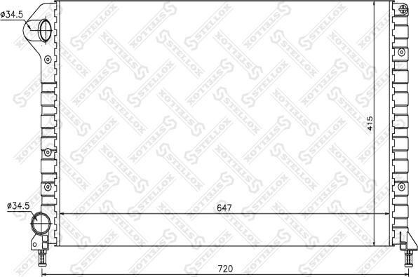 Stellox 10-25713-SX - Радиатор, охлаждане на двигателя vvparts.bg