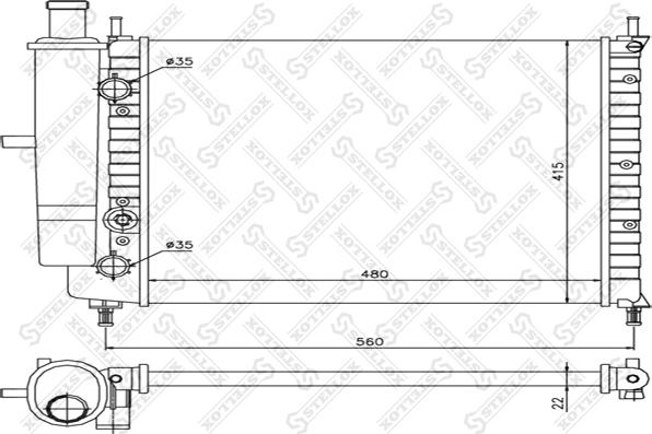 Stellox 10-25717-SX - Радиатор, охлаждане на двигателя vvparts.bg