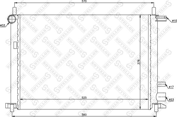 Stellox 10-25785-SX - Радиатор, охлаждане на двигателя vvparts.bg