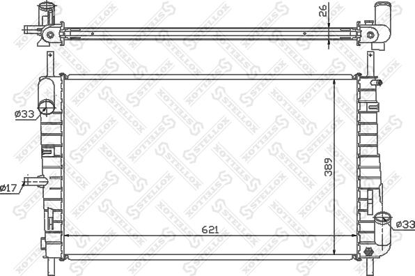 Stellox 10-25780-SX - Радиатор, охлаждане на двигателя vvparts.bg