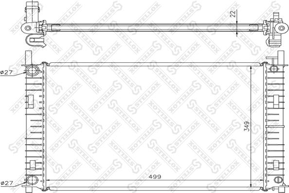 Stellox 10-25781-SX - Радиатор, охлаждане на двигателя vvparts.bg