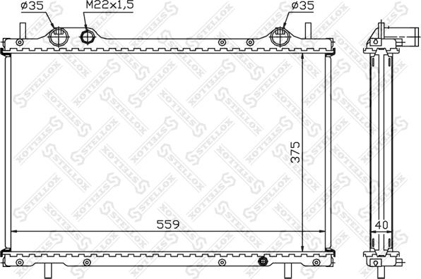 Stellox 10-25730-SX - Радиатор, охлаждане на двигателя vvparts.bg