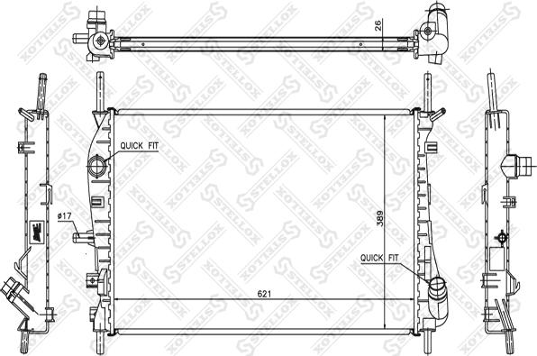 Stellox 10-25779-SX - Радиатор, охлаждане на двигателя vvparts.bg