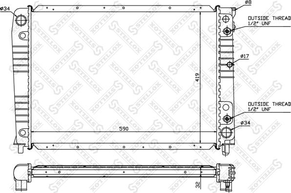 Stellox 10-26449-SX - Радиатор, охлаждане на двигателя vvparts.bg