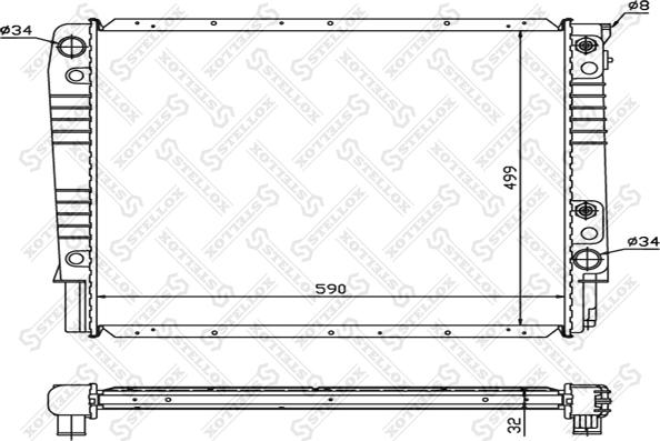 Stellox 10-26445-SX - Радиатор, охлаждане на двигателя vvparts.bg