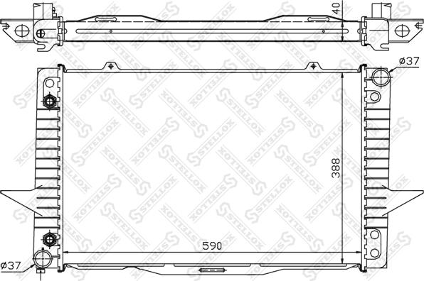 Stellox 10-26447-SX - Радиатор, охлаждане на двигателя vvparts.bg