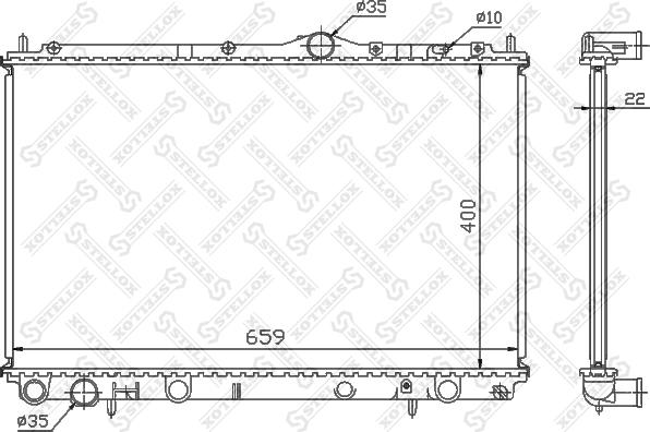 Stellox 10-26459-SX - Радиатор, охлаждане на двигателя vvparts.bg