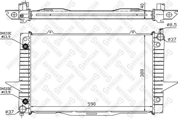 Stellox 10-26454-SX - Радиатор, охлаждане на двигателя vvparts.bg