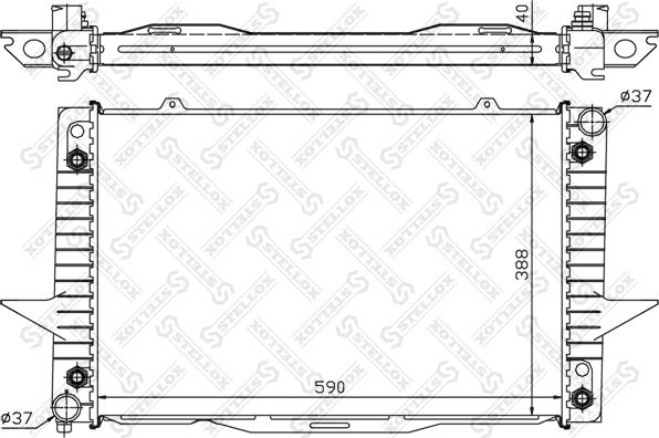 Stellox 10-26450-SX - Радиатор, охлаждане на двигателя vvparts.bg