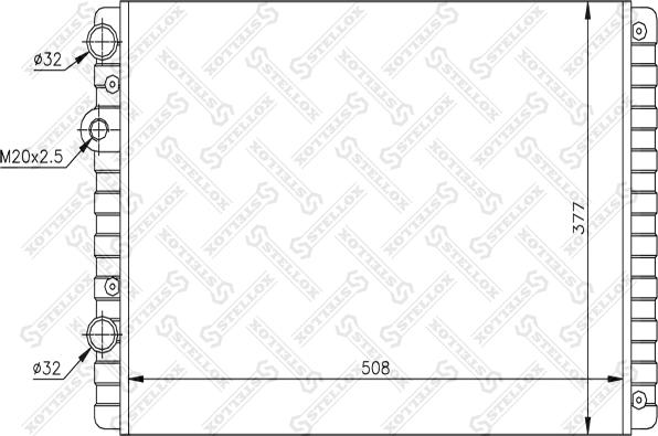 Stellox 10-26418-SX - Радиатор, охлаждане на двигателя vvparts.bg