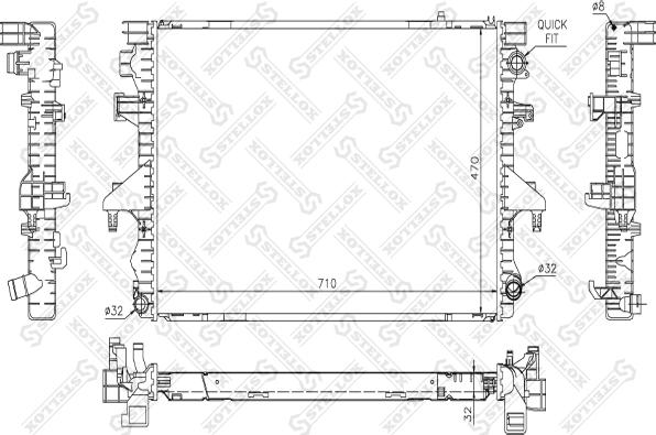 Stellox 10-26430-SX - Радиатор, охлаждане на двигателя vvparts.bg