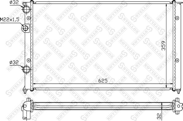 Stellox 10-26424-SX - Радиатор, охлаждане на двигателя vvparts.bg