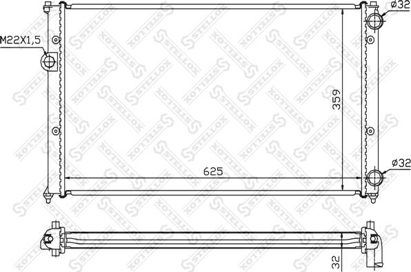 Stellox 10-26423-SX - Радиатор, охлаждане на двигателя vvparts.bg