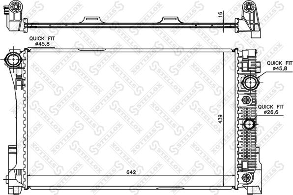 Stellox 10-26554-SX - Радиатор, охлаждане на двигателя vvparts.bg