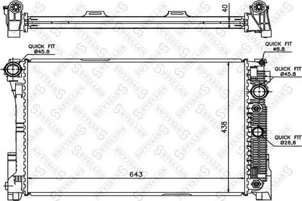 Stellox 10-26555-SX - Радиатор, охлаждане на двигателя vvparts.bg