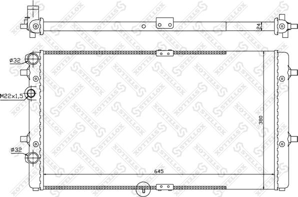 Stellox 10-26569-SX - Радиатор, охлаждане на двигателя vvparts.bg