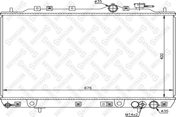 Stellox 10-26525-SX - Радиатор, охлаждане на двигателя vvparts.bg