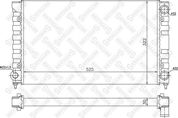 Stellox 10-26574-SX - Радиатор, охлаждане на двигателя vvparts.bg