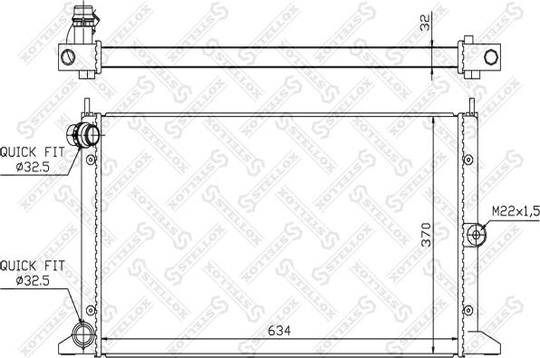 Stellox 10-26572-SX - Радиатор, охлаждане на двигателя vvparts.bg