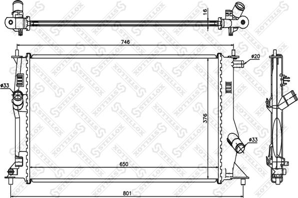 Stellox 10-26698-SX - Радиатор, охлаждане на двигателя vvparts.bg