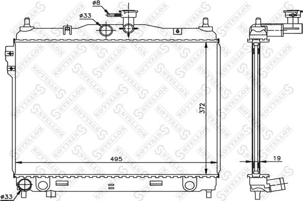 Stellox 10-26603-SX - Радиатор, охлаждане на двигателя vvparts.bg