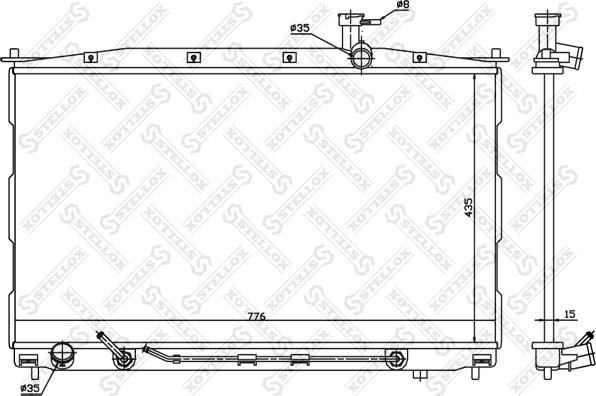 Stellox 10-26612-SX - Радиатор, охлаждане на двигателя vvparts.bg