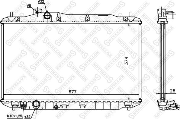 Stellox 10-26675-SX - Радиатор, охлаждане на двигателя vvparts.bg