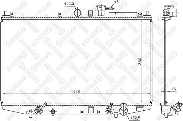 Stellox 10-26672-SX - Радиатор, охлаждане на двигателя vvparts.bg