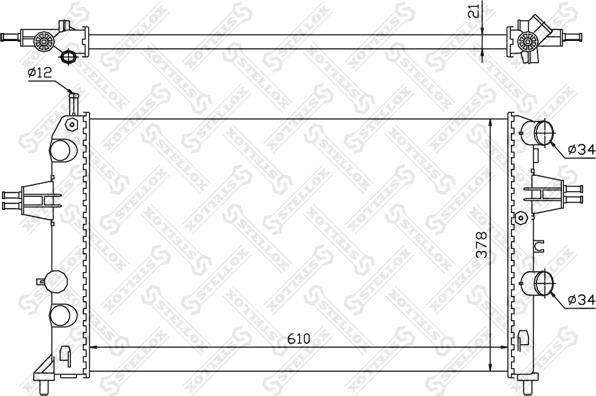 Stellox 10-26051-SX - Радиатор, охлаждане на двигателя vvparts.bg