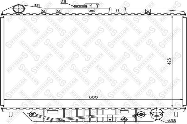 Stellox 10-26058-SX - Радиатор, охлаждане на двигателя vvparts.bg