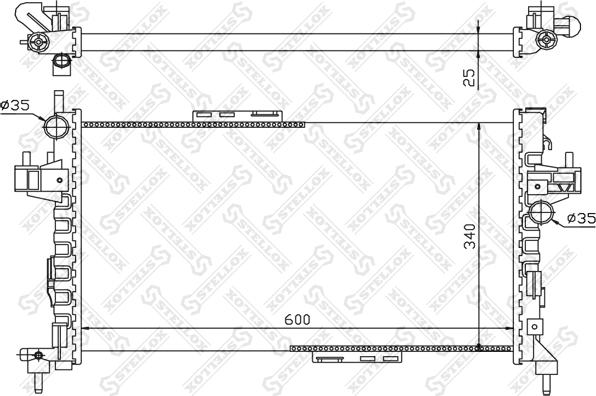 Stellox 10-26053-SX - Радиатор, охлаждане на двигателя vvparts.bg