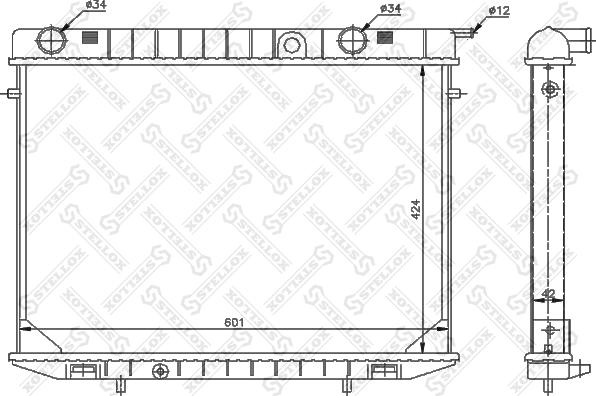 Stellox 10-26064-SX - Радиатор, охлаждане на двигателя vvparts.bg