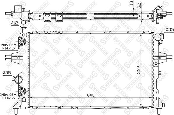 Stellox 10-26065-SX - Радиатор, охлаждане на двигателя vvparts.bg