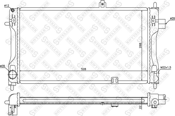 Stellox 10-26063-SX - Радиатор, охлаждане на двигателя vvparts.bg