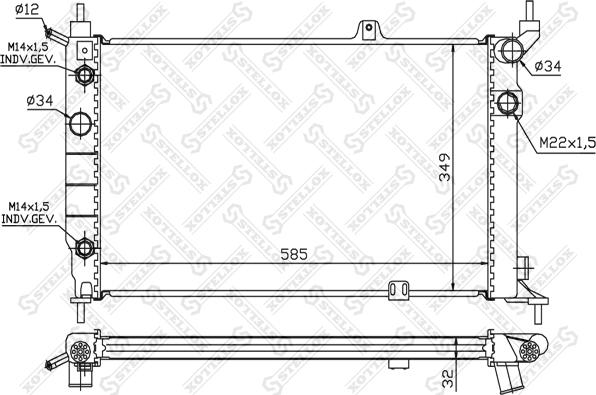 Stellox 10-26067-SX - Радиатор, охлаждане на двигателя vvparts.bg