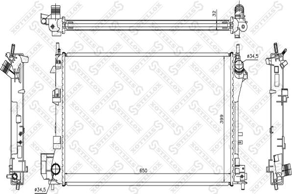 Stellox 10-26000-SX - Радиатор, охлаждане на двигателя vvparts.bg