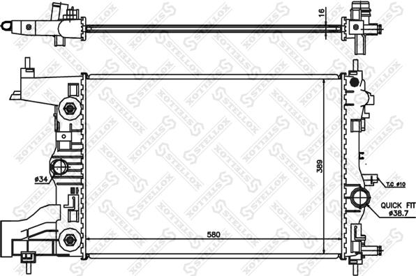 Stellox 10-26034-SX - Радиатор, охлаждане на двигателя vvparts.bg