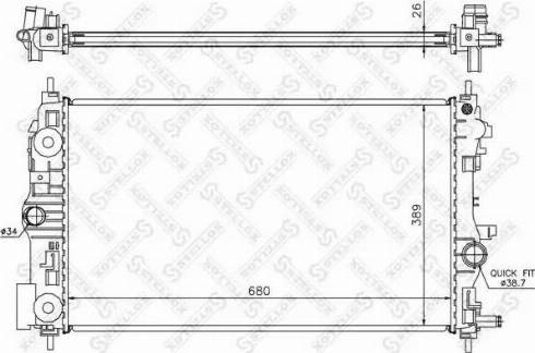 Stellox 10-26027-SX - Радиатор, охлаждане на двигателя vvparts.bg