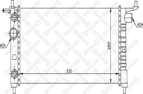 Stellox 10-26072-SX - Радиатор, охлаждане на двигателя vvparts.bg