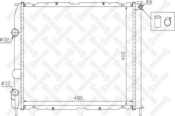 Stellox 10-26199-SX - Радиатор, охлаждане на двигателя vvparts.bg