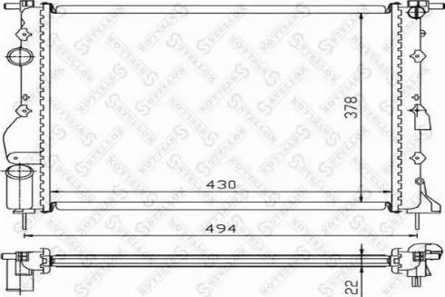 Stellox 10-26198-SX - Радиатор, охлаждане на двигателя vvparts.bg