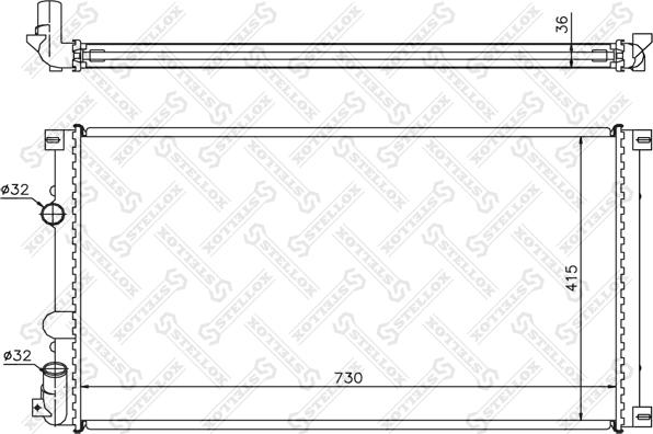 Stellox 10-26169-SX - Радиатор, охлаждане на двигателя vvparts.bg