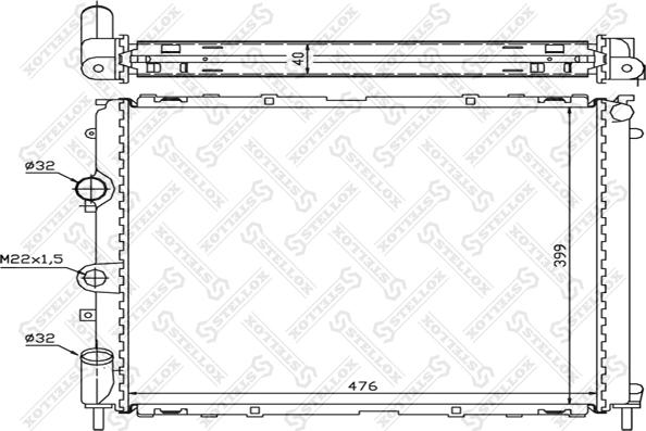 Stellox 10-26189-SX - Радиатор, охлаждане на двигателя vvparts.bg